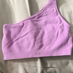 SET Active Lilac One-Shoulder Top